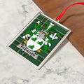 Fitz-Allen Family Crest Green Plaid Ornament product