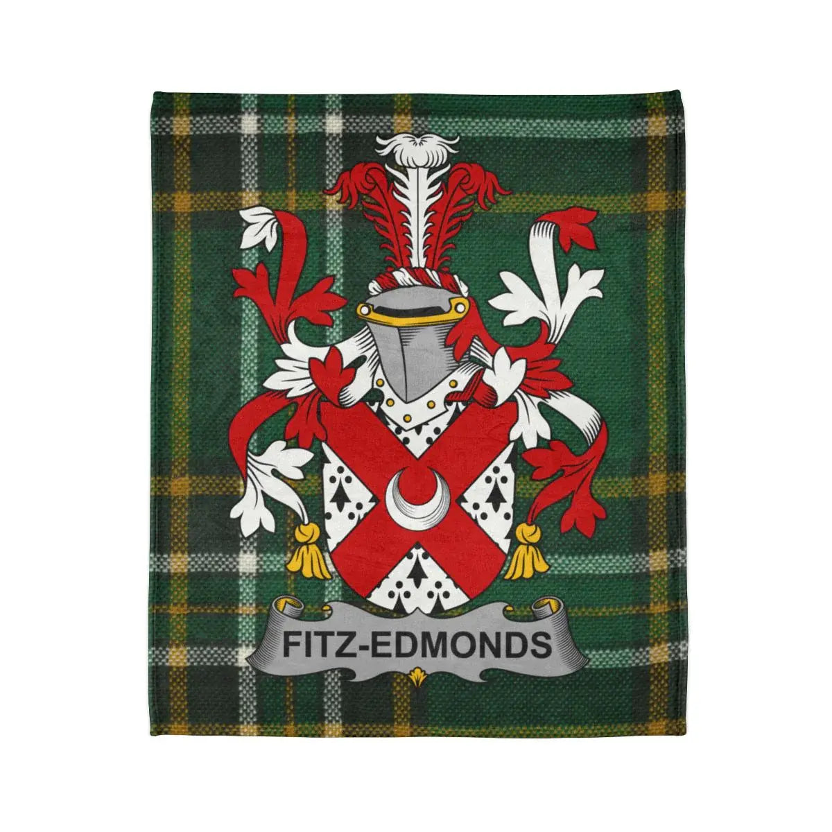 Fitz-Edmonds Family Crest Plaid Blanket Product