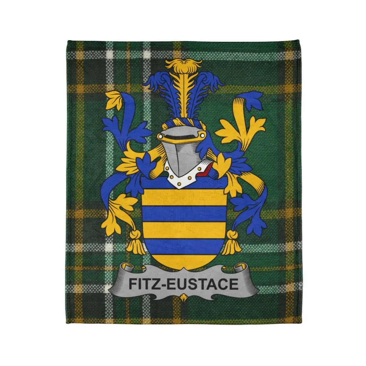 Fitz-Eustace Tartan Pattern Family Crest Blanket