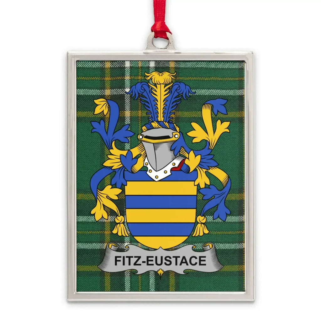 Fitz-Eustace Family Crest Green Pattern Ornament product type