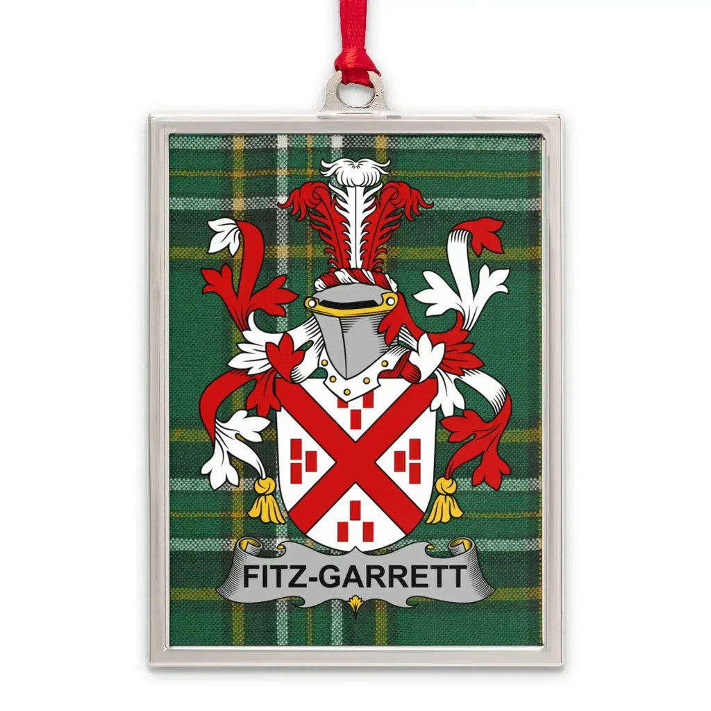 Fitz-Garrett Crest with Tartan Background product