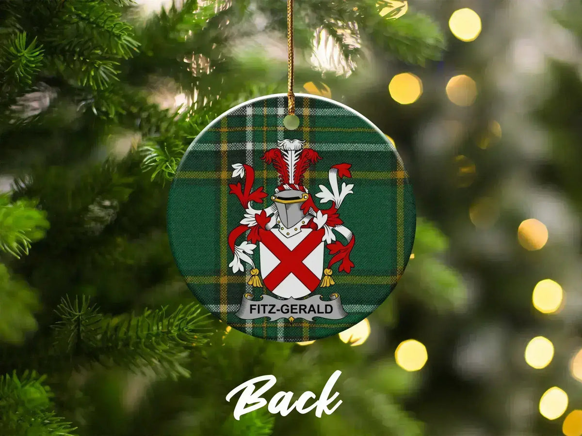 Fitz-Gerald Family Crest Christmas Ornament