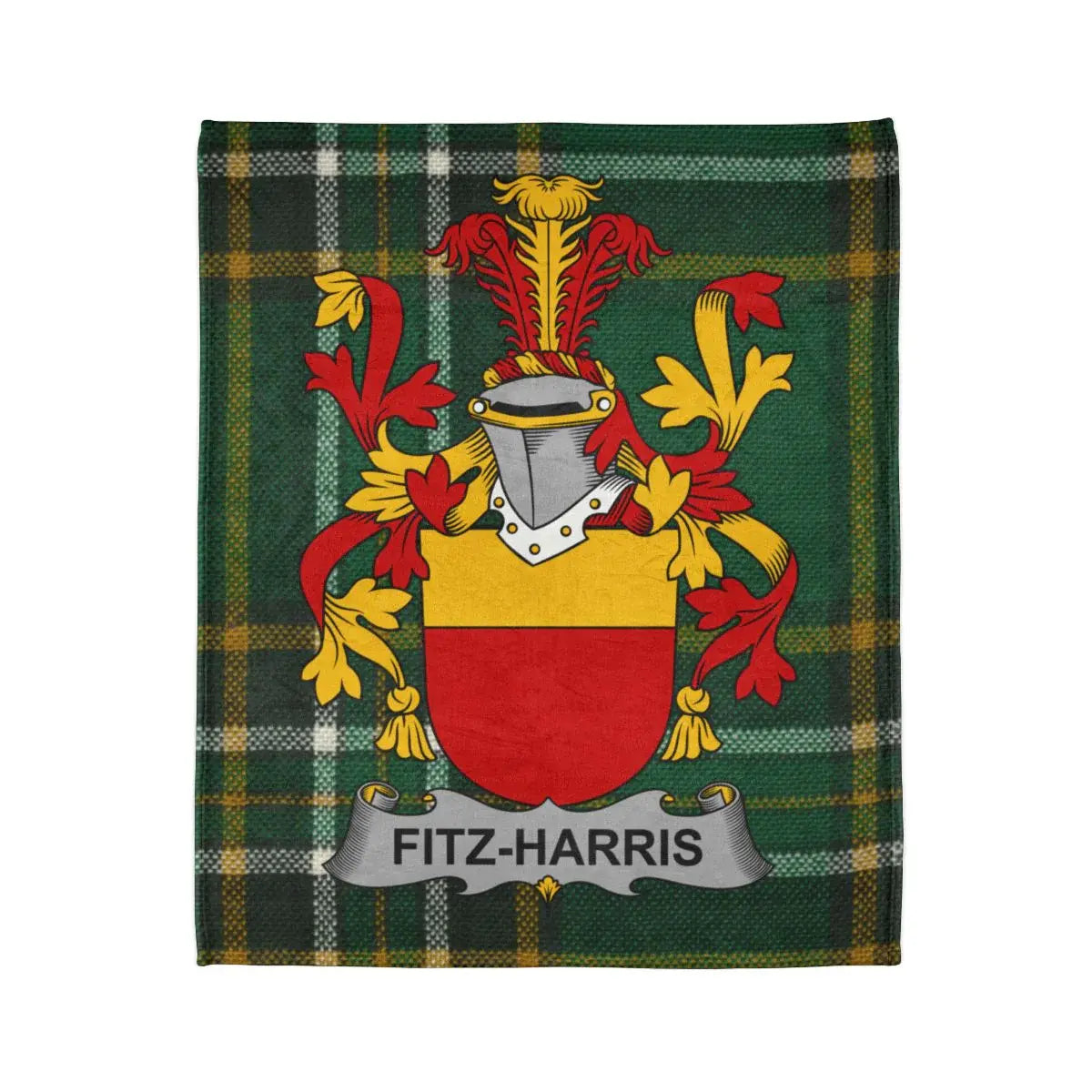 Fitz-Harris Family Crest Coat of Arms Plaid product