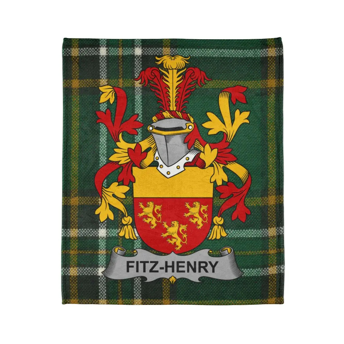 Fitz-Henry Coat of Arms Family Crest Blanket