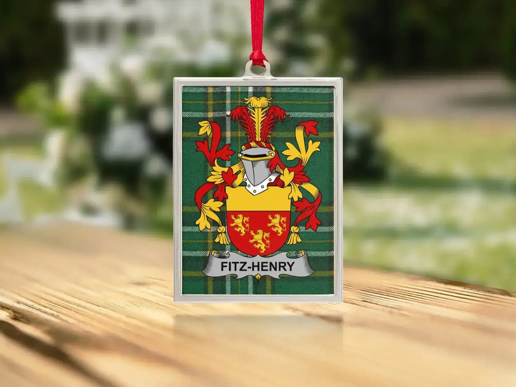 Fitz-Henry Family Crest Plaque with Red Ribbon product type