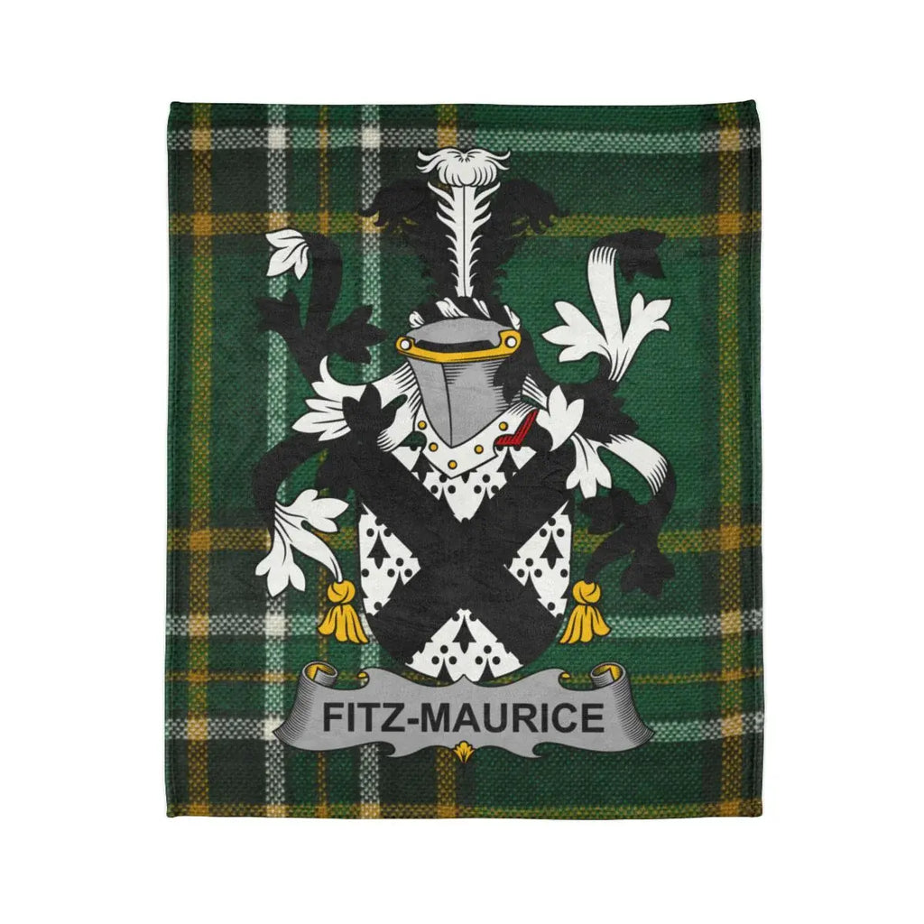 Fitz-Maurice Family Crest Plaid Design Blanket