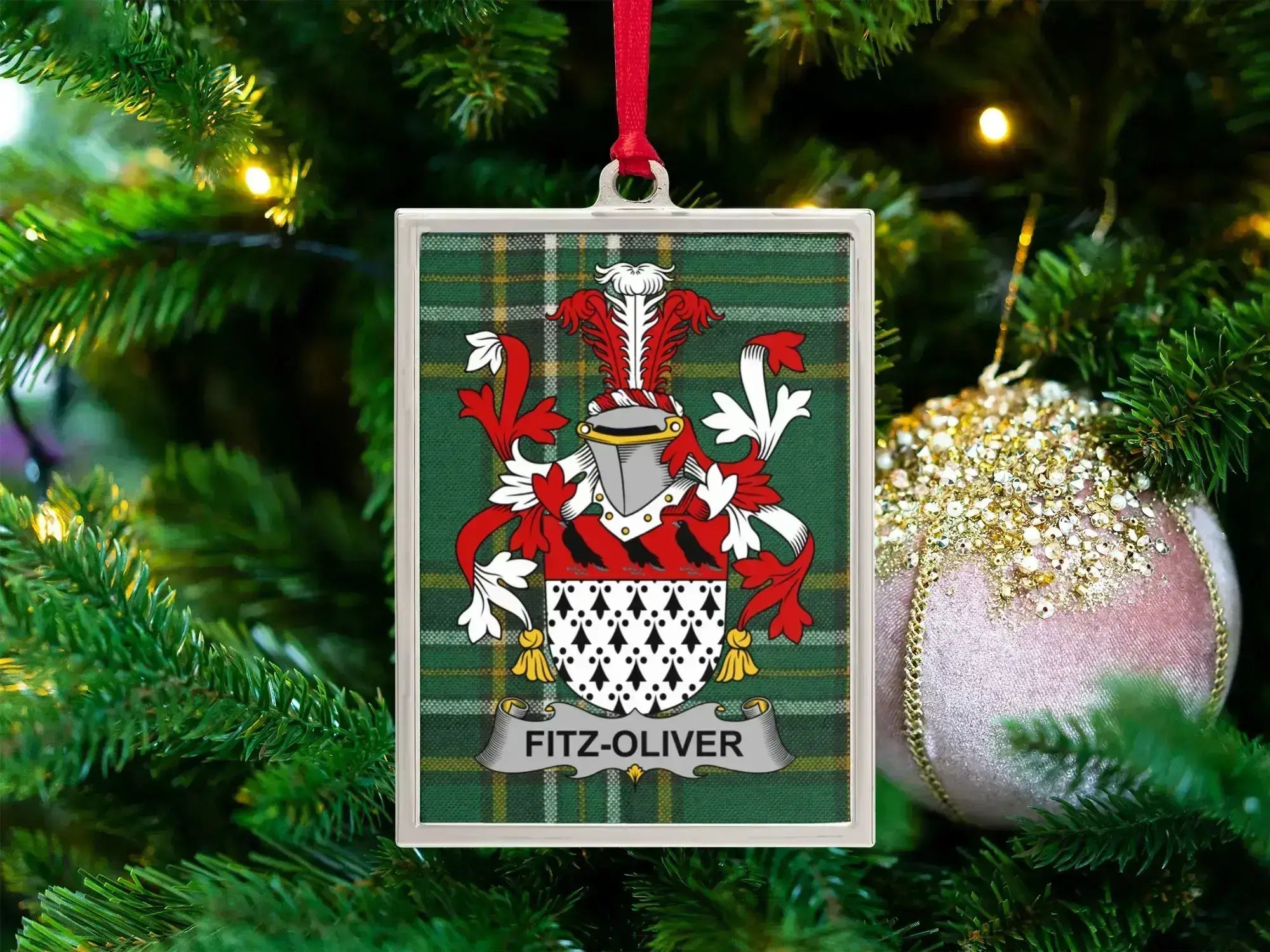 Fitz-Oliver Family Crest Christmas Tree Ornament product type