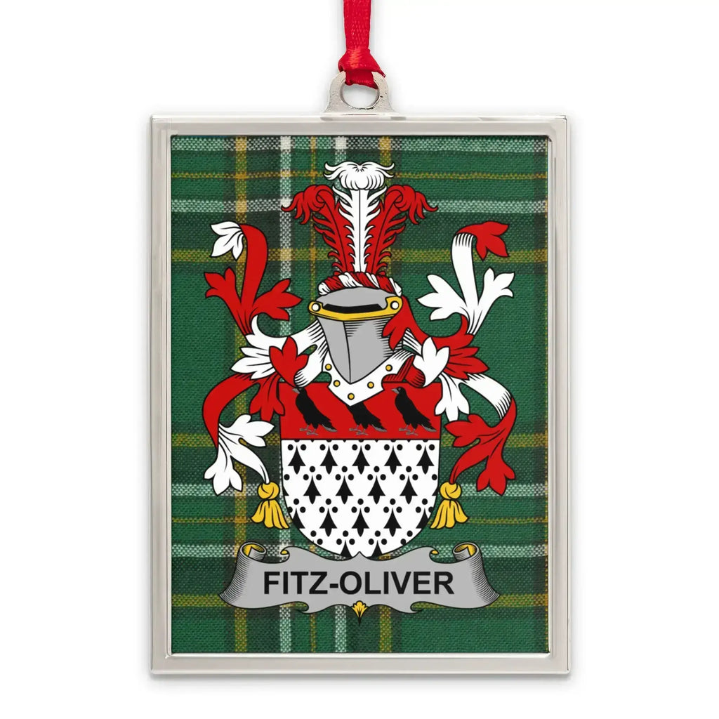 Fitz-Oliver Crest Plaid Background Rectangle Ornament product type