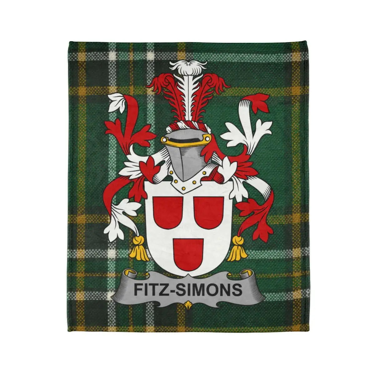 Fitz-Simons Family Crest Tartan Blanket Product