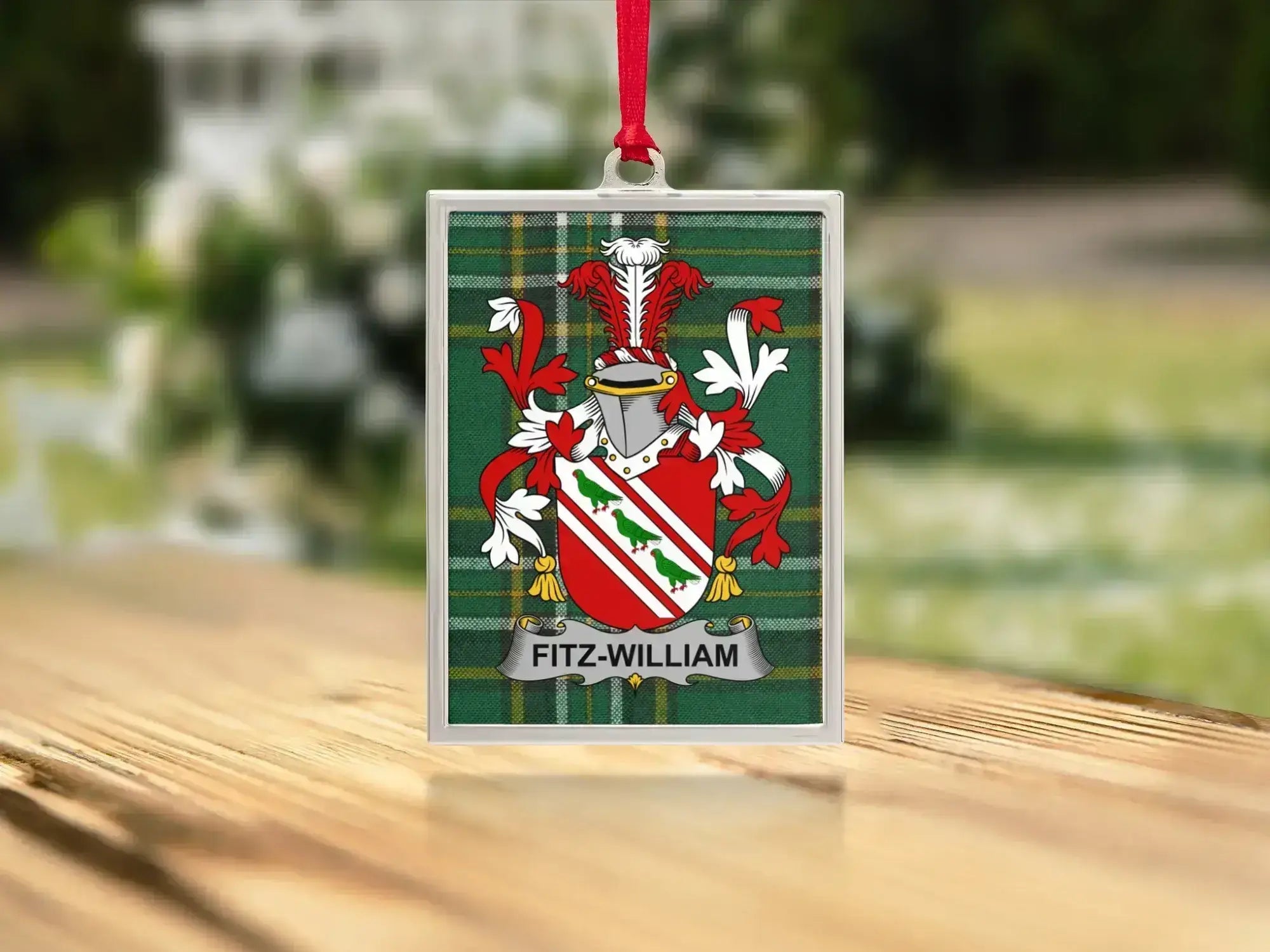 Fitz-William Family Crest Rectangular Ornament product