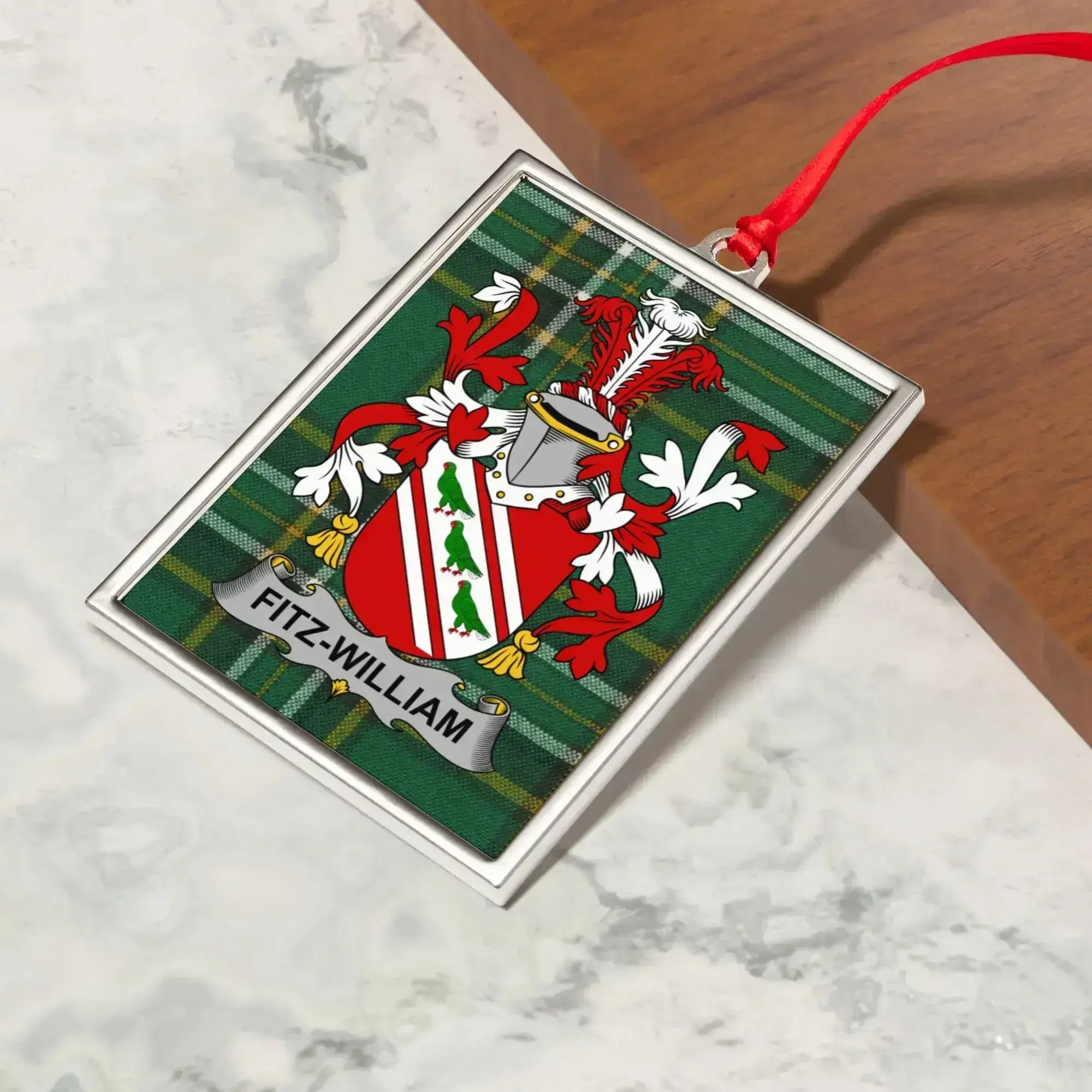 Elegant Fitz-William Family Crest Ornament product
