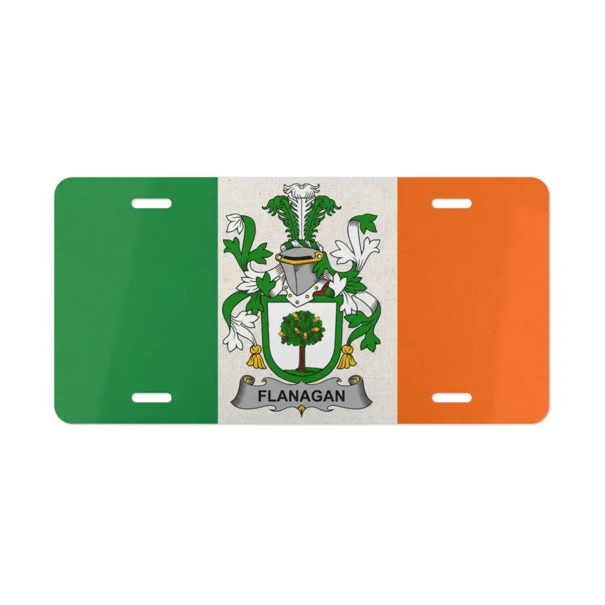 Flanagan Irish Flag Family Crest License Plate product