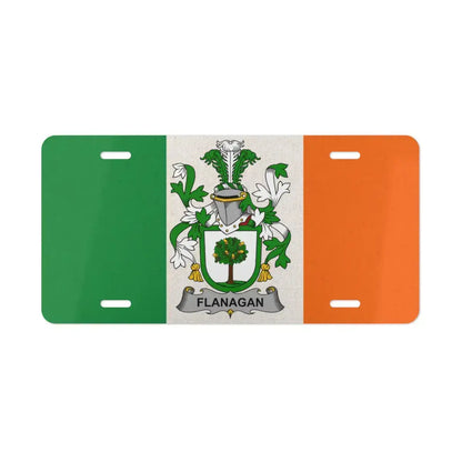 Flanagan Irish Flag Family Crest License Plate product