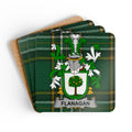Flanagan Family Crest Tartan Style Coasters product type