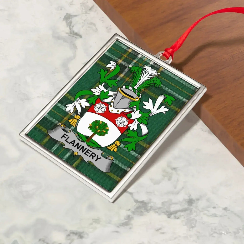 Flannery Tartan Crest Personalized Ornament product type