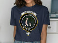 Fletcher Recta Pete graphic t-shirt in navy — clan crest on chest, unisex cotton fit