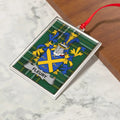 Fleury Family Crest Ornament with Tartan product type