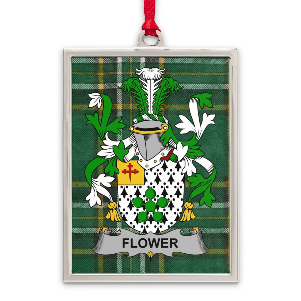 Heraldic Crest Plaid Pattern Personalized Ornament product