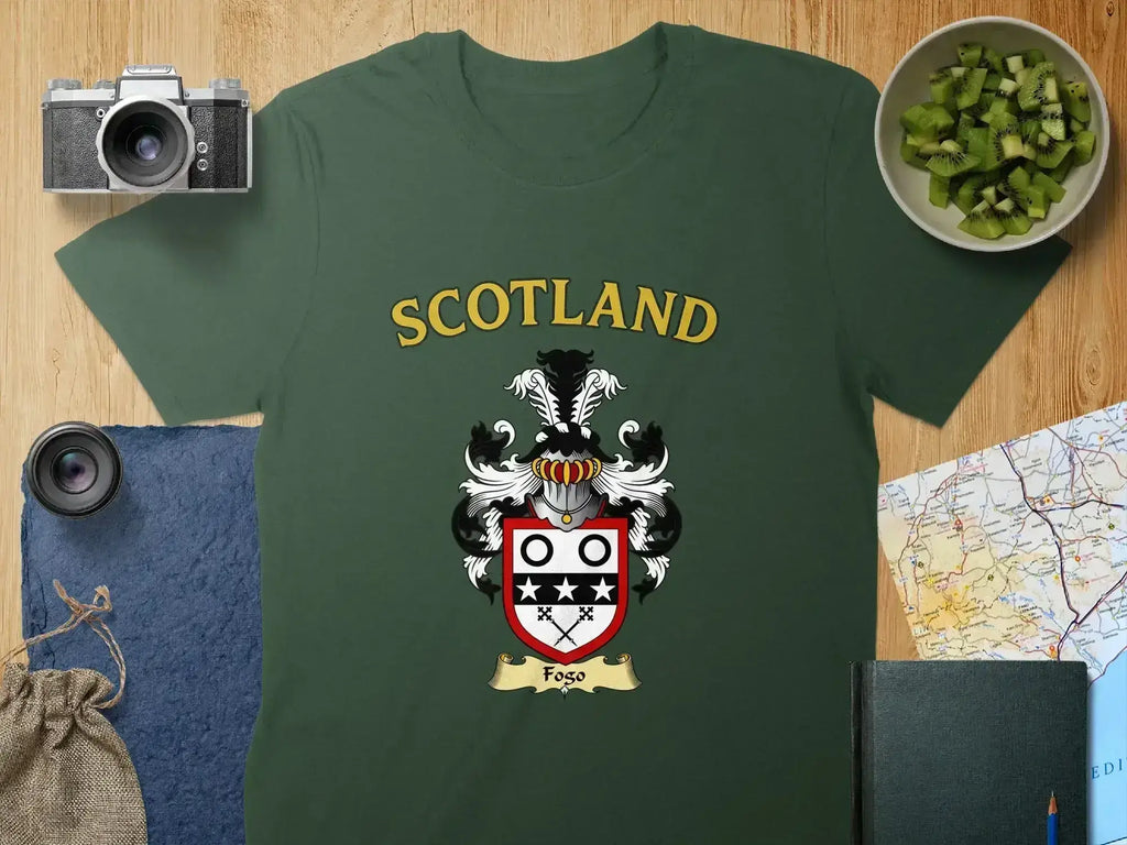 Fogo Scottish clan crest t-shirt — crest and emblem detail
