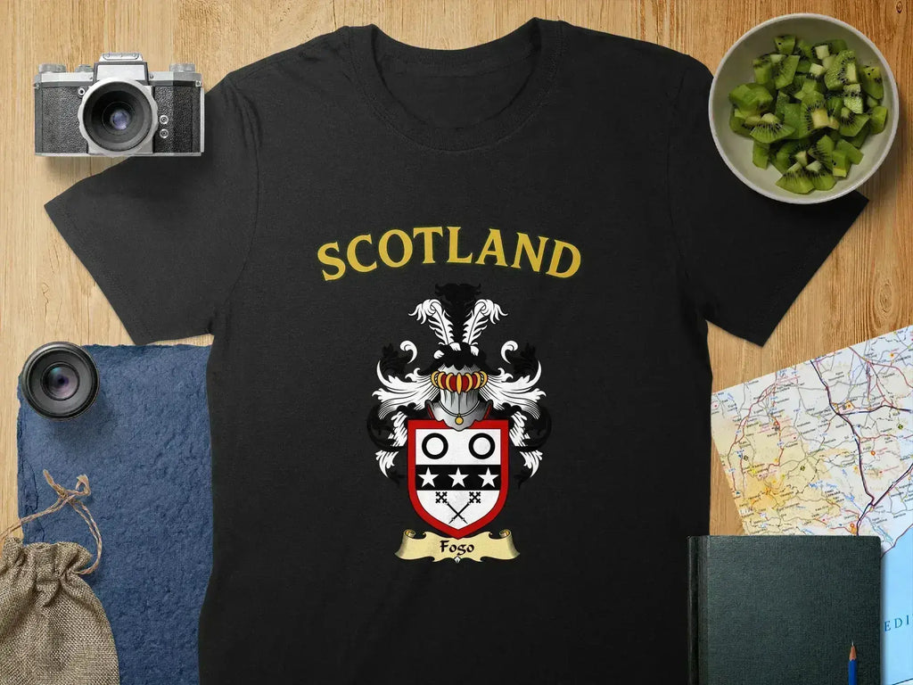 Fogo Scottish clan crest t-shirt — crest print on soft cotton