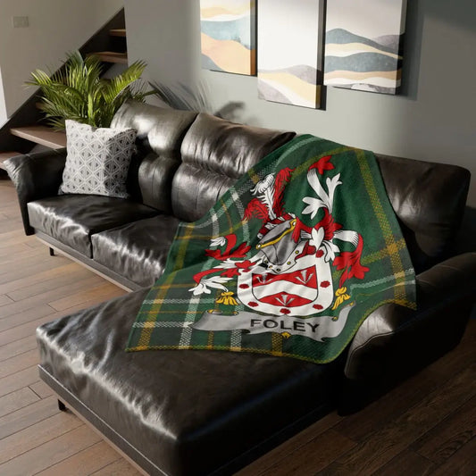 Foley Family Crest Throw Blanket for Cozy Living