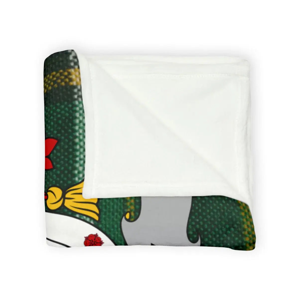 Festive Green Red and White Patterned Blanket Product
