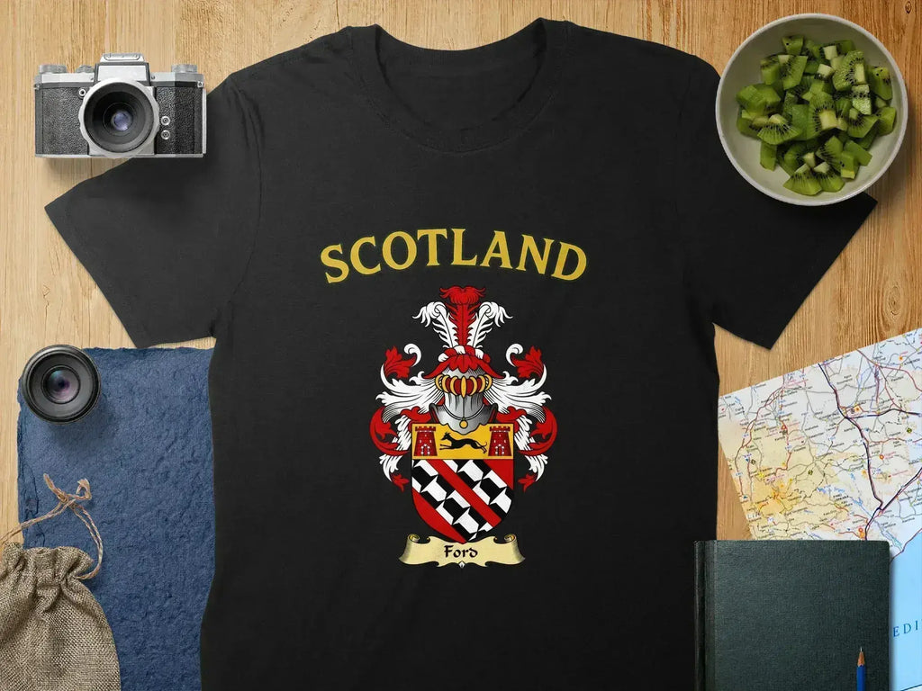 Ford Scottish clan crest t-shirt — crest print on soft cotton