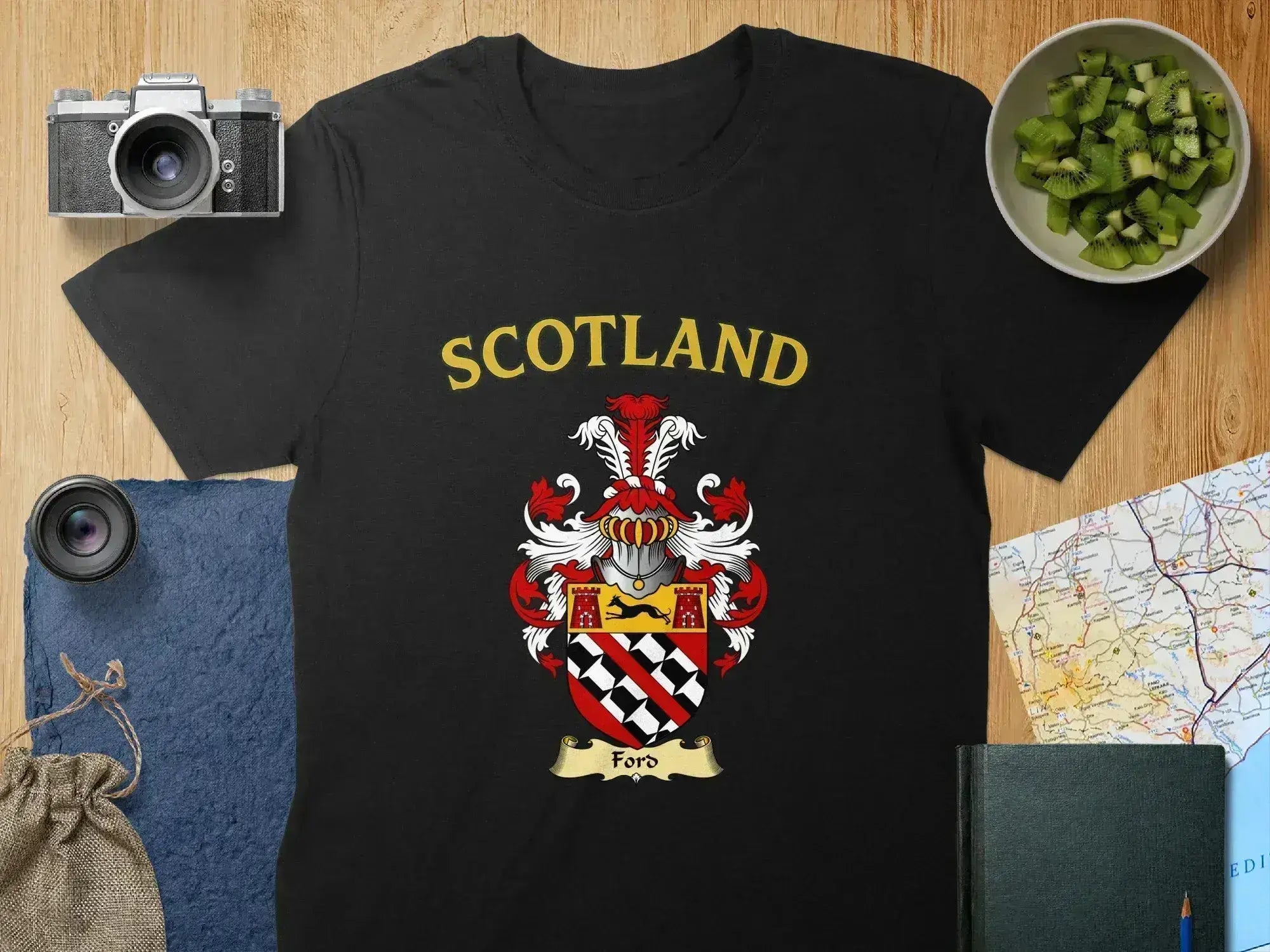 Ford Scottish clan crest t-shirt — crest print on soft cotton