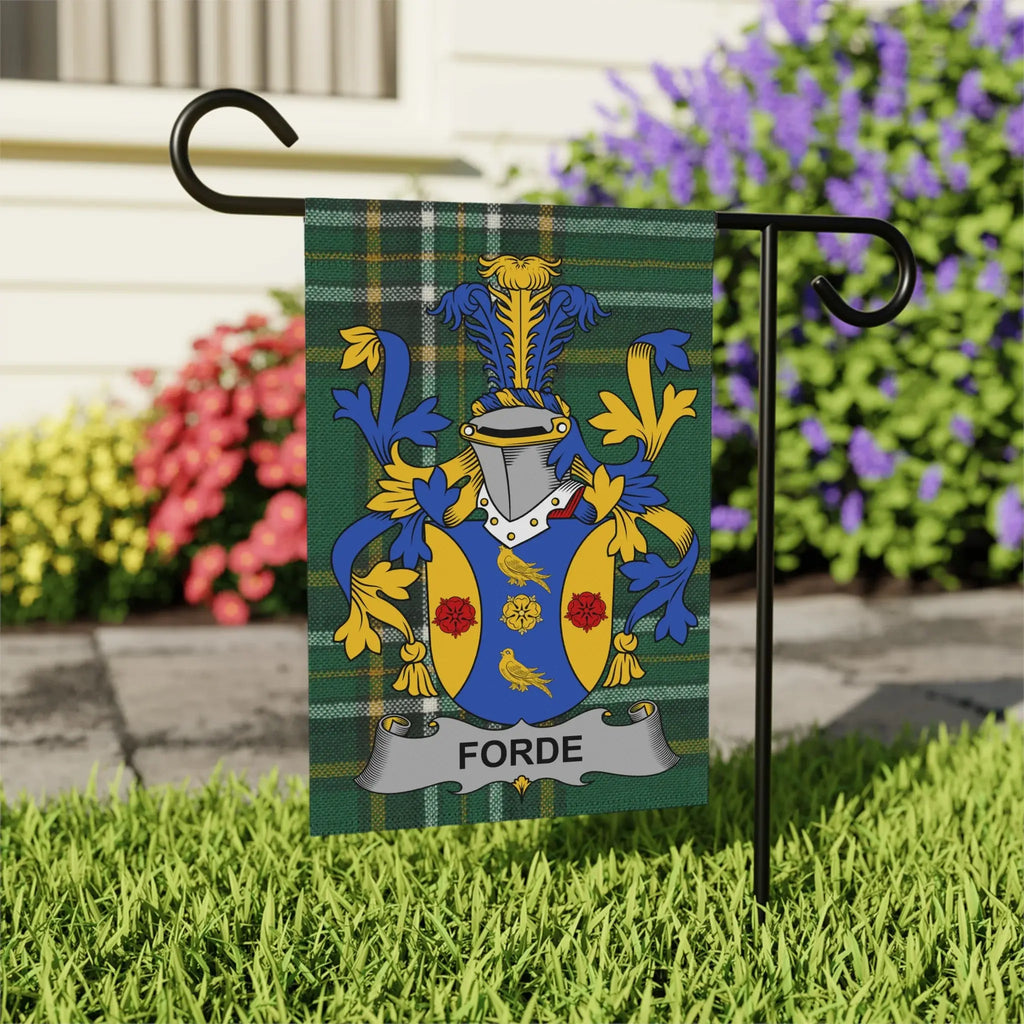 Vibrant Personalized Forde Crest Garden Flag