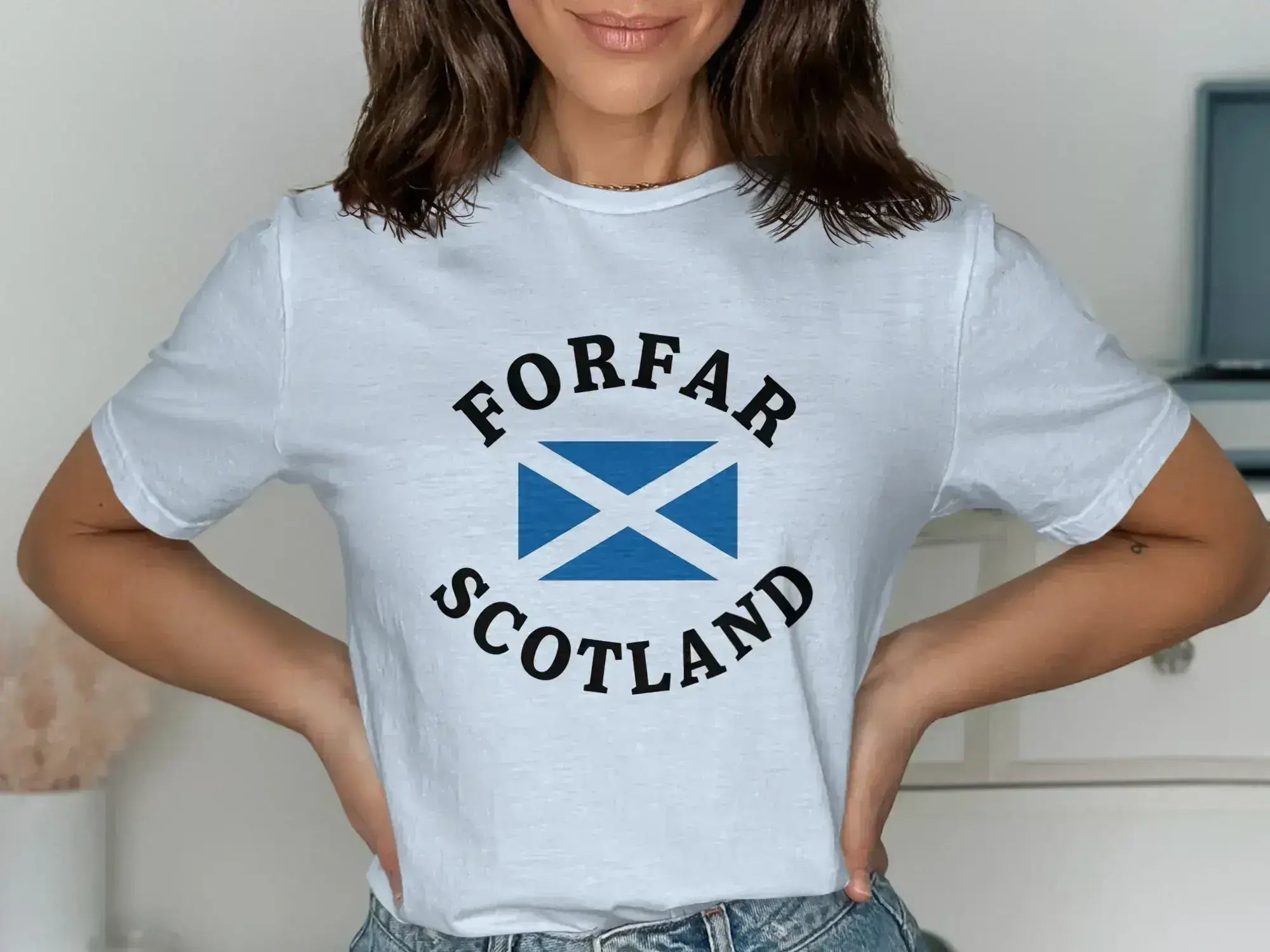 Forfar Scotland Flag Women's T-shirt apparel product