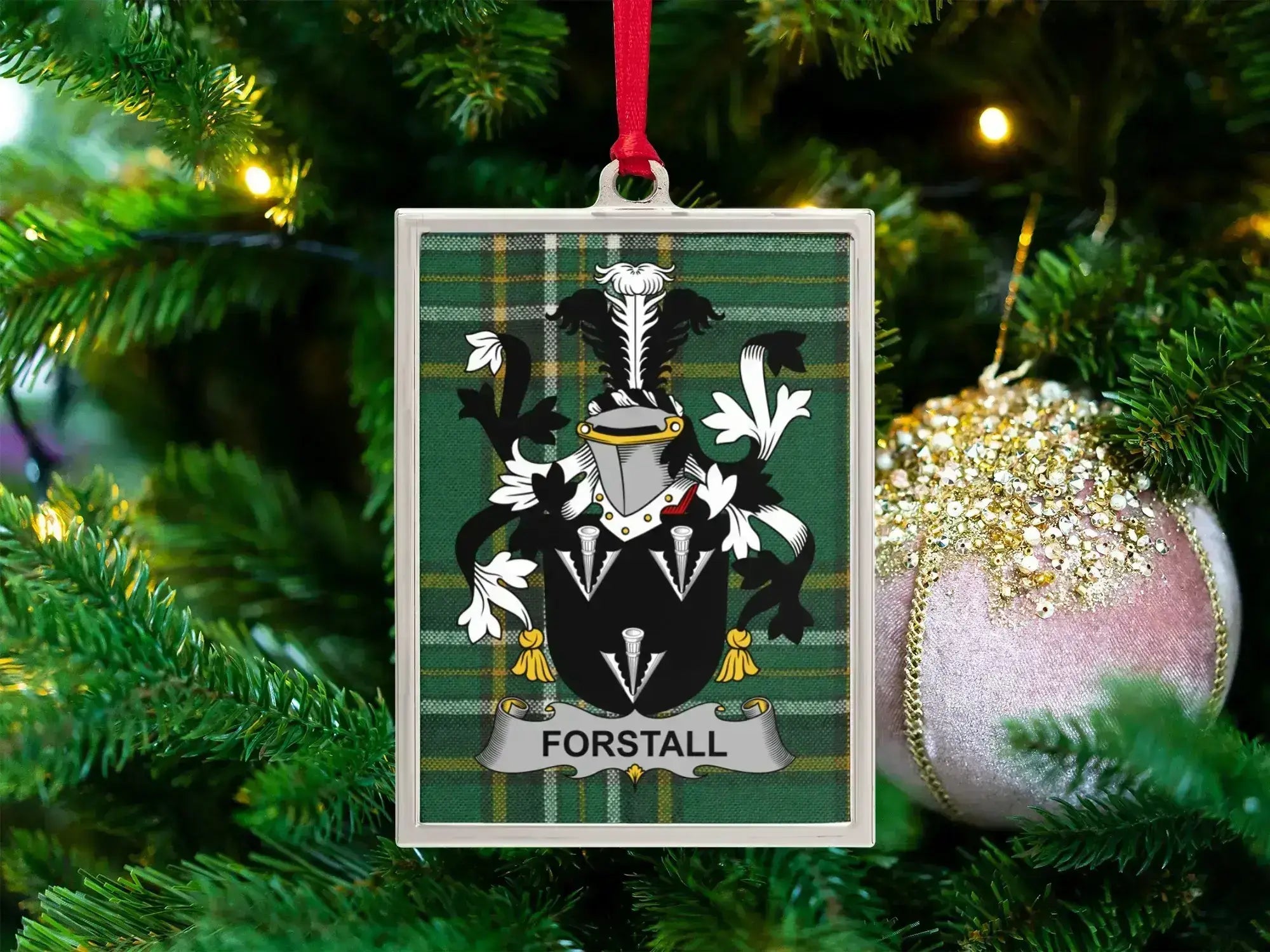 Custom Coat of Arms Hanging Christmas Ornament product type