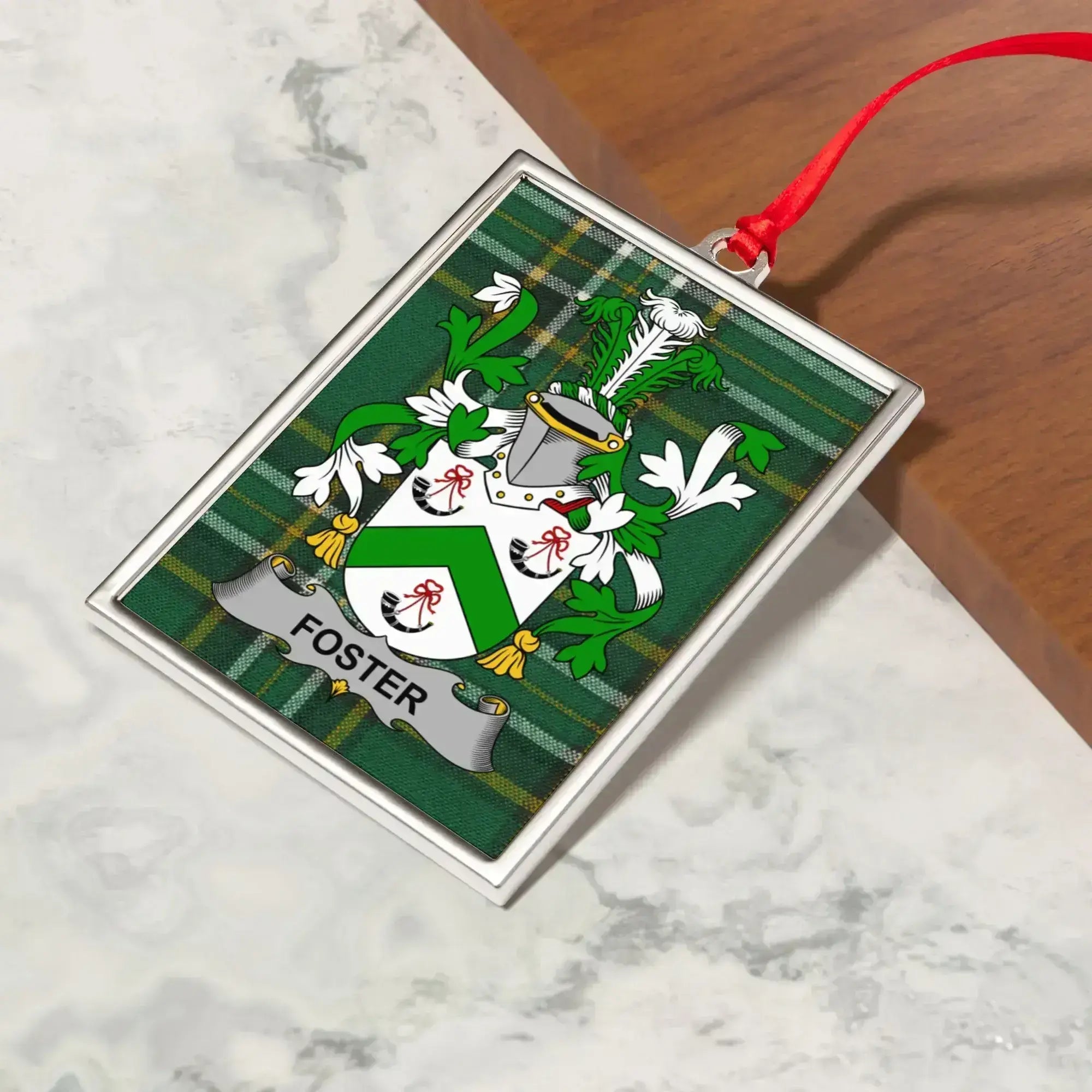 Foster Family Crest Design Rectangular Ornament product type