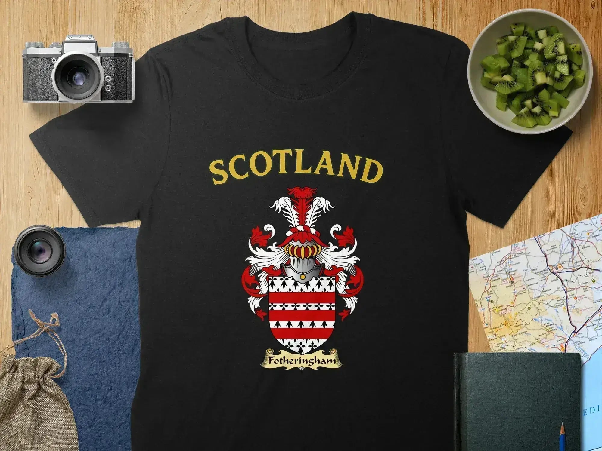 Fotheringham Scottish clan crest t-shirt — crest print on soft cotton