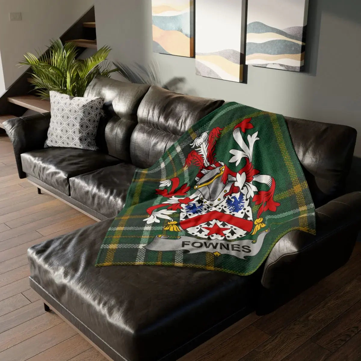 Fownes Family Crest Design Throw Blanket