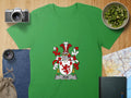 Family Crest Green Fox T-Shirt Detailed Historic Design