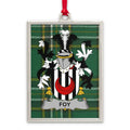 Foy Family Crest Plaid Pattern Ornament product type