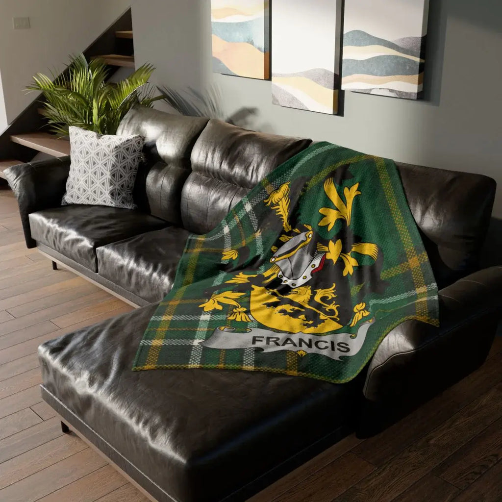 Francis Custom Family Crest Throw Blanket Gift
