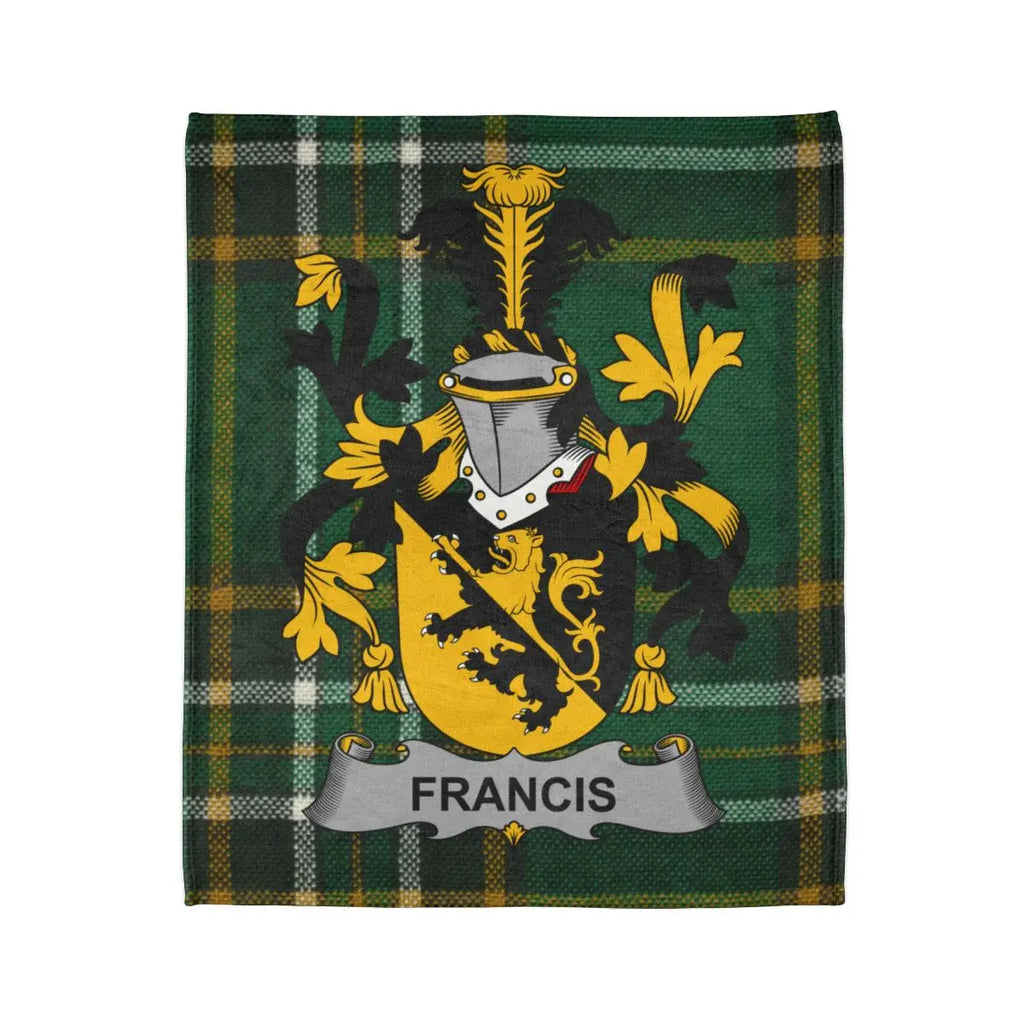 Francis Family Crest Tartan Background Blanket