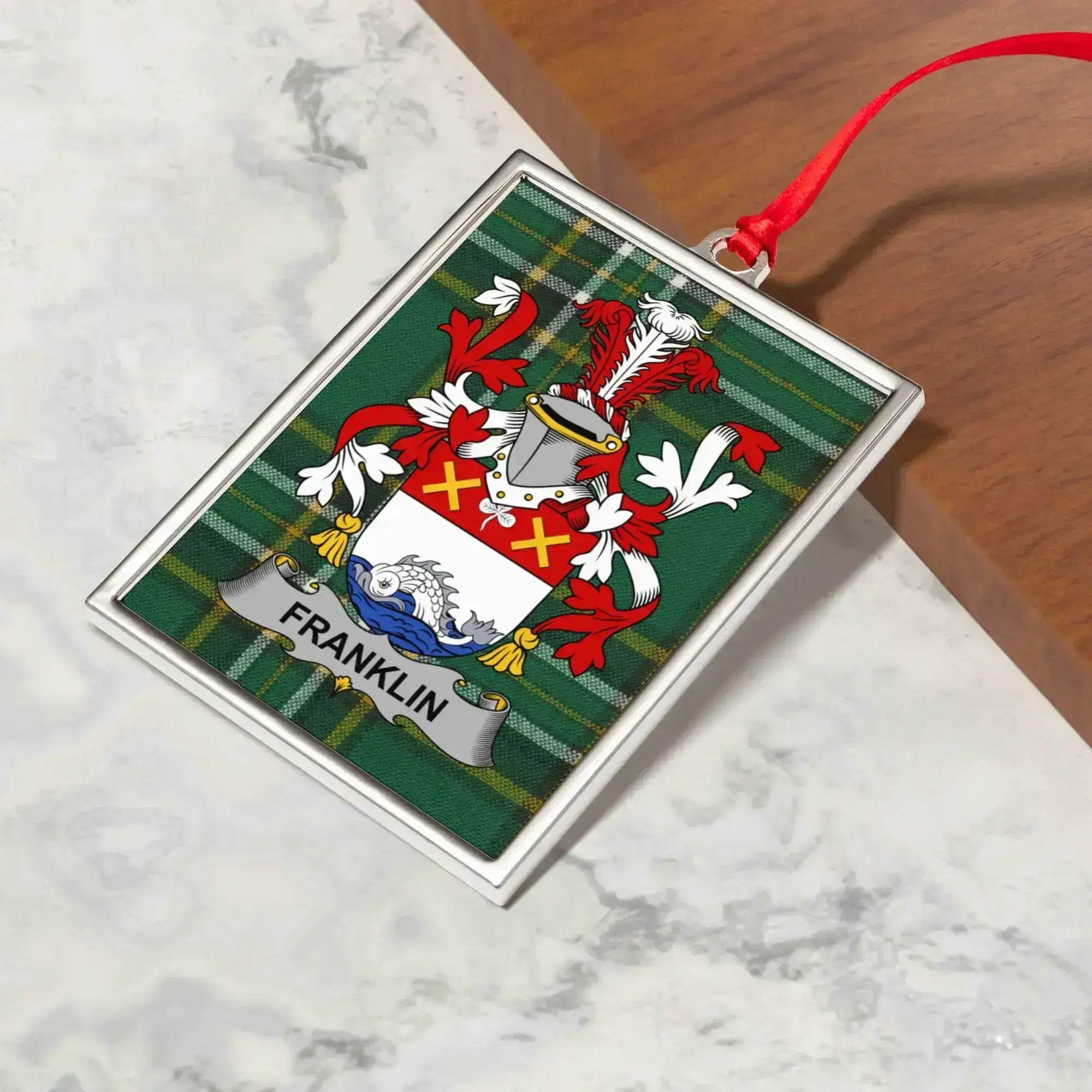 Franklin Family Crest Personalized Ornament product