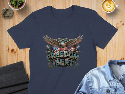 Freedom Liberty Eagle Graphic Tee Shirt product type
