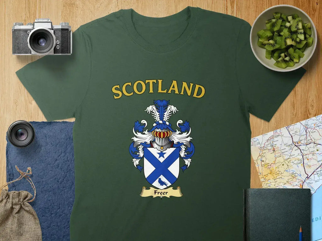 Freer Scottish clan crest t-shirt — crest and emblem detail