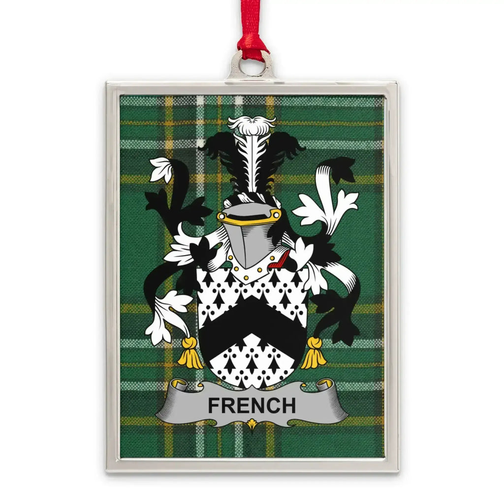 Family Crest Plaque with Custom French Coat of Arms product
