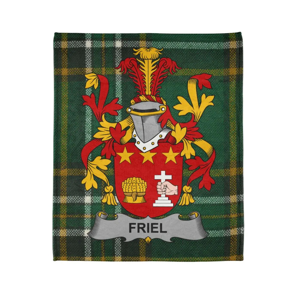 Friel Clan Tartan Crest Personalized Blanket