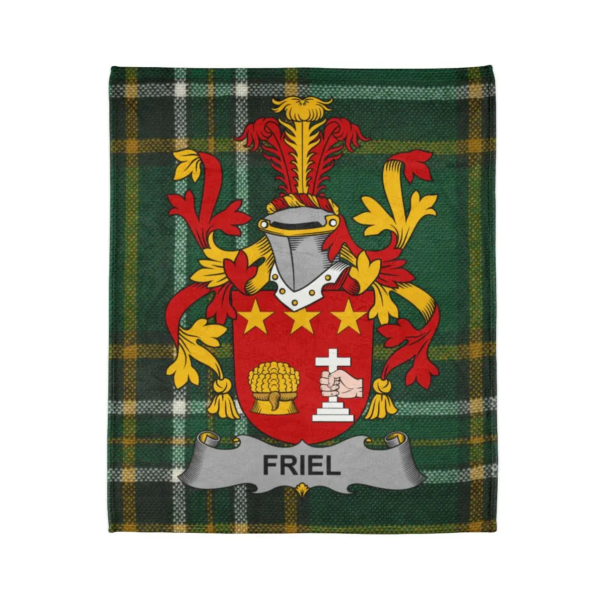 Friel Clan Tartan Crest Personalized Blanket