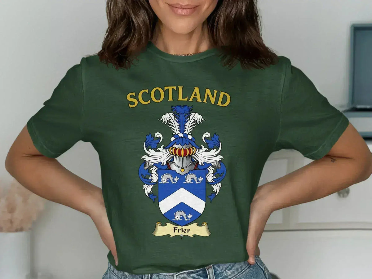 Scotland Family Crest Frier Print Short Sleeve Tee