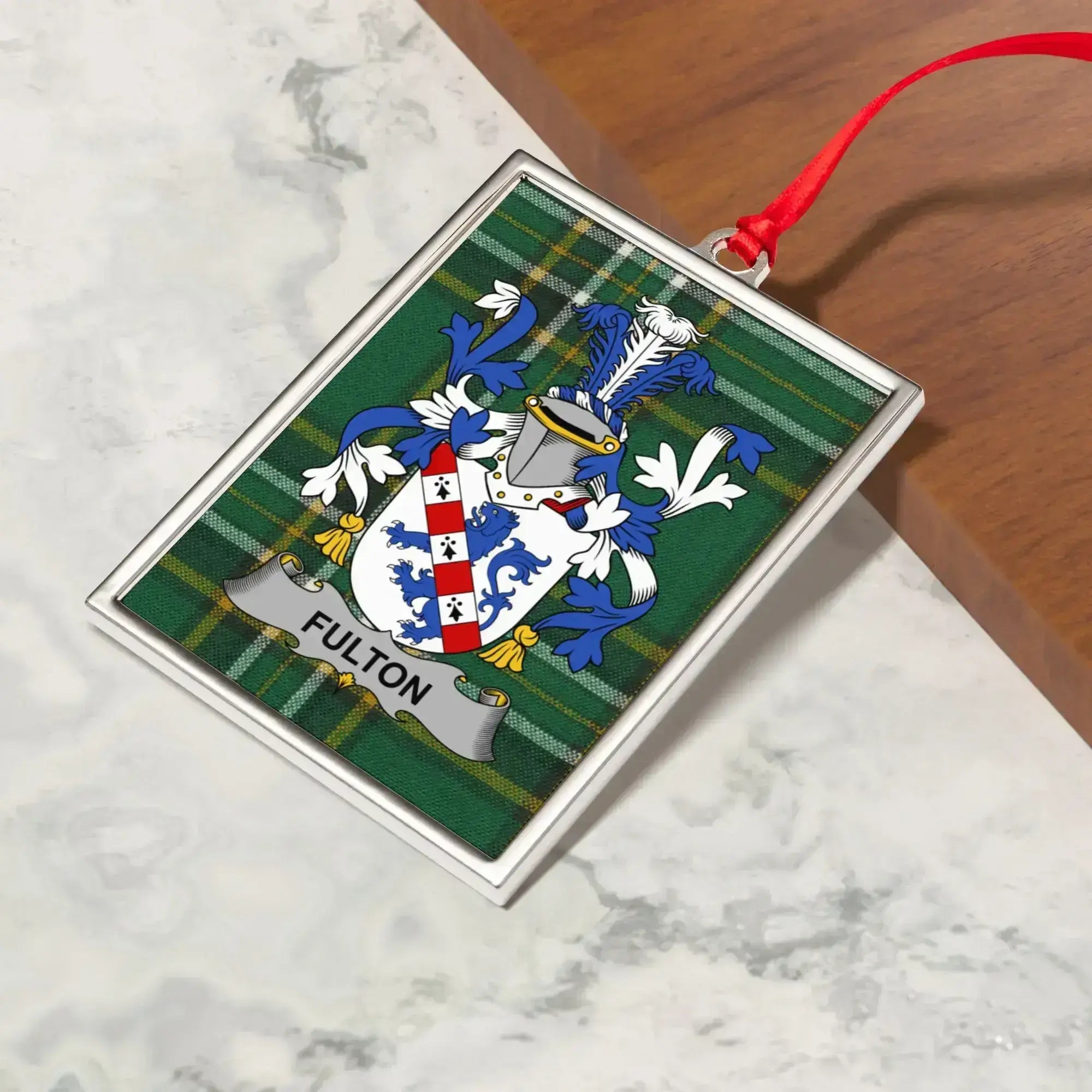 Personalized Coat of Arms Family Crest Holiday Ornament product type