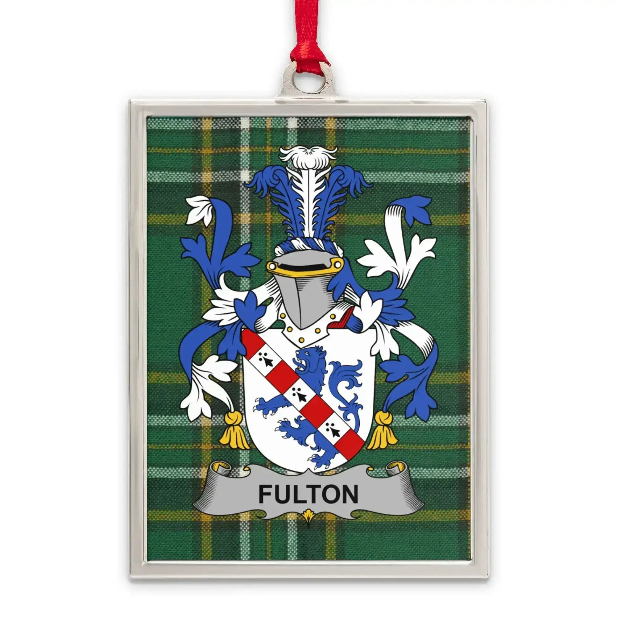 Fulton Family Crest Tartan Plaid Ornament product