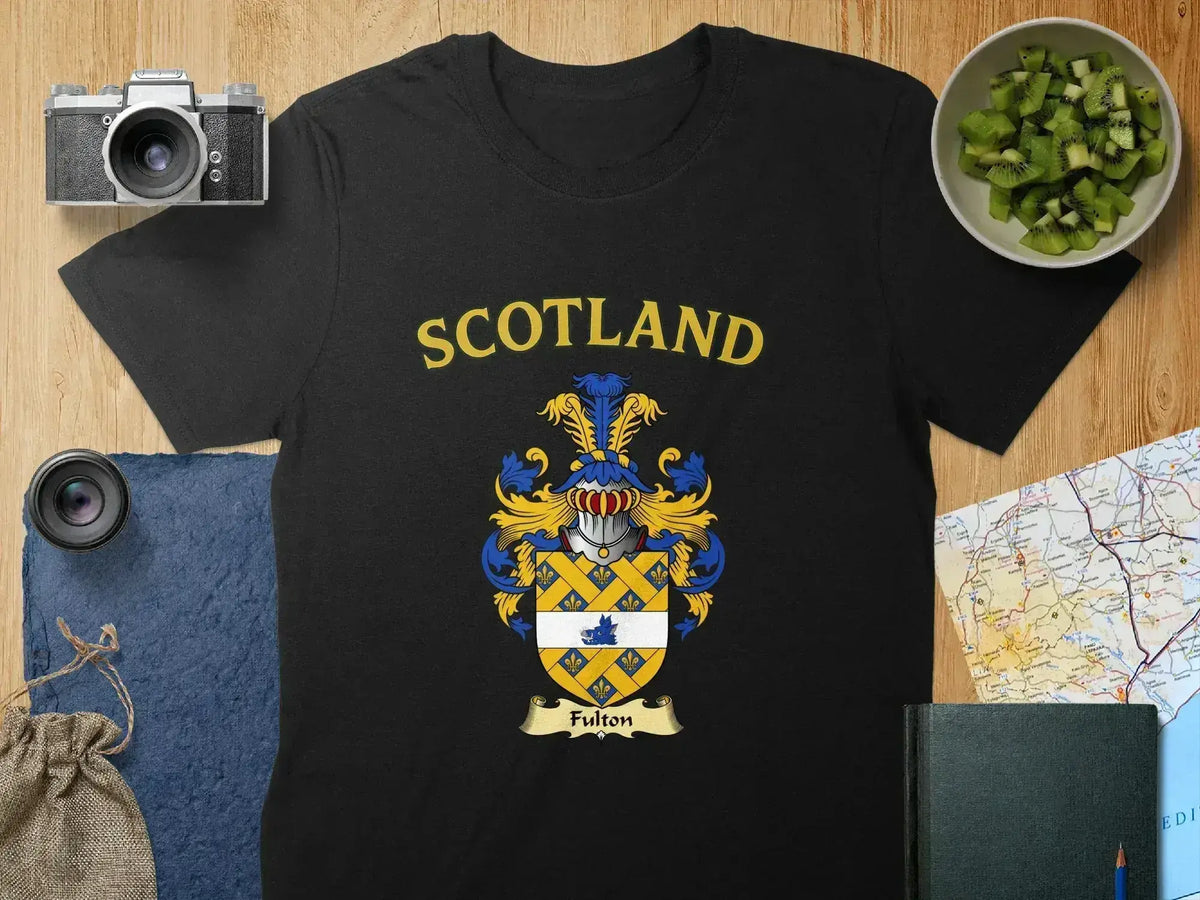 Fulton Scottish clan crest t-shirt — crest print on soft cotton