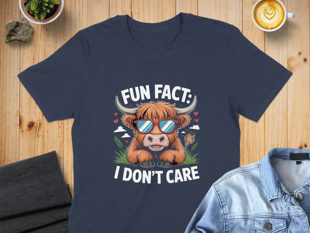 Fun Fact I Don't Care Printed T-shirt