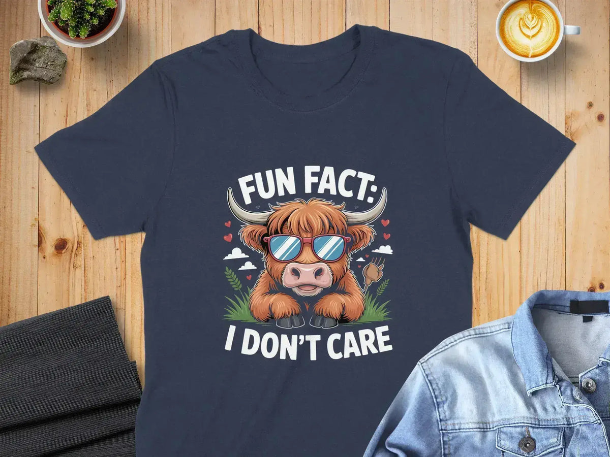 Fun Fact I Don't Care Printed T-shirt